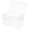 Lurrose Transparent Flip-top Storage Box Large Multi-functional Sundries Organizer for Makeup Bathroom Counter and Desktop Use with Pet Material and Dust-resistant Design view 1