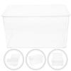 Lurrose Transparent Flip-top Storage Box Large Multi-functional Sundries Organizer for Makeup Bathroom Counter and Desktop Use with Pet Material and Dust-resistant Design view 3
