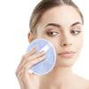 YUYUETIME 3Pcs Reusable Soft Makeup Removal Pads Comfortable Round Face Cleansing Puff for Gentle Exfoliation and Oil Control Washable Cosmetic Pads in Yellow Pink Blue view 2