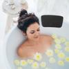 PRETYZOOM Leather PVC Bathtub Pillow for Bathroom Soaking Tub Comfortable Head Neck Support Cushion Non-Slip Spa Cushion for Relaxing Bath and Home Use Compact Black view 2