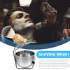 GRADENEVE Men Shaving Brush Set with Stainless Steel Bowl and Rack Lightweight Beard Softening Kit for Travel and Home Use Easy to Clean Grooming Tool with Retro Style Shaving Soap Bowl view 3