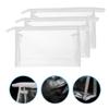 OSALADI 4pcs Portable PVC Cosmetic Bags Zipper Travel Toiletry Pouches for Lightweight Storage Organizer for Makeup Lipstick Toothbrush Phone Wallet view 3