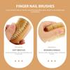 CTIRCHIU 3Pcs Professional Dual-sided Fingernail Brush Natural Beech Wood with Pig Bristles Multi-function Nail Cleaner for Home and Salon Use Gentle Daily Scrub for Hands and Toenails view 4