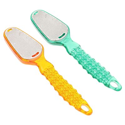PRETYZOOM 2pcs Stainless Steel Foot Rasp Callus Remover Pedicure File Double-Sided Foot Care Tool for Hard Skin Removal Ergonomic Design for Men Women Elders
