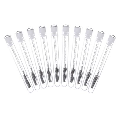 UKCOCO 10Pcs Disposable Mascara Wands with Tube Eyelash Applicators for Eyelash Extension and Brow Combing Clean Makeup Brushes for Travel and Professional Use