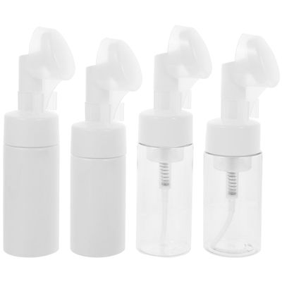 LIFKOME 4pcs Facial Cleansing Brush with Empty Refillable Bottles Portable Face Brush Heads for Deep Pore Cleaning Lightweight and Compact Design for Travel and Daily Skincare