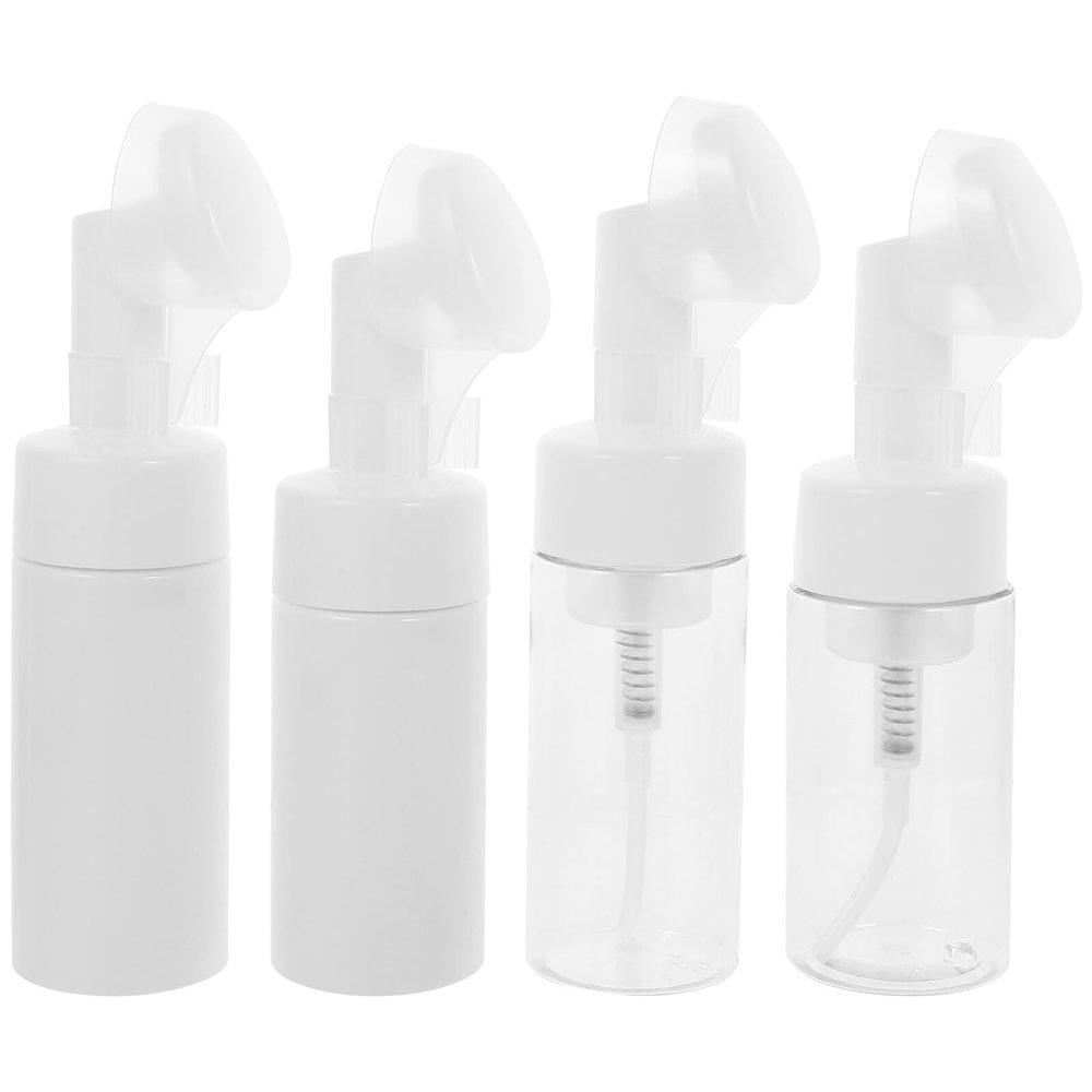 LIFKOME 4pcs Facial Cleansing Brush with Empty Refillable Bottles Portable Face Brush Heads for Deep Pore Cleaning Lightweight and Compact Design for Travel and Daily Skincare