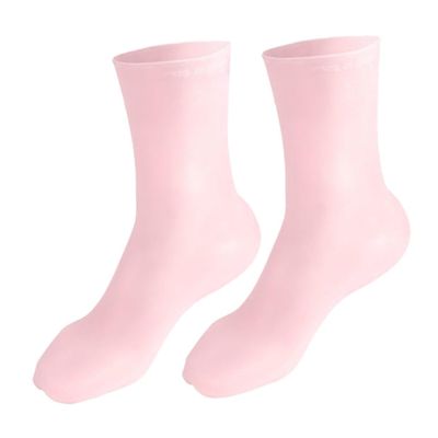 Cabilock Moisturizing Foot Covers Sebs Skin-Friendly Socks for Dry Cracked Feet Women Ankle Care Hydrates Softens Rough Heels Toes Elastic for Winter Callus Relief