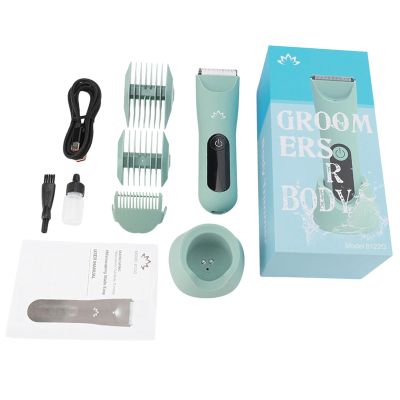 Oxtxuzdm Electric Body Hair Trimmer for Men and Women with Replaceable Ceramic USB Charging Dock Groomer Wet and Dry Shaver