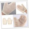 STOBAZA 2pcs Exfoliating Shower Gloves Comfortable Bath Scrubber Honeycomb Texture Dead Skin Remover Body Mitts for Smooth Supple Skin and Deep Cleansing view 4