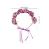 GALPADA Bohemian Floral Headband for Women Beach Peony Hair Accessory Romantic Brides Photoshoot Party Hairband with Delicate Fake Flower Decoration view 2