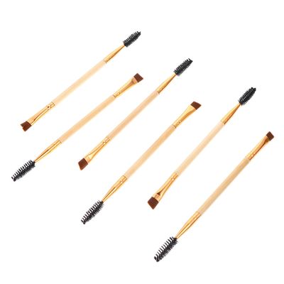 SOLUSTRE 6Pcs Double Ended Eyebrow and Eyelash Brush Portable Lash Curler Kit for Precise Makeup Application Multi-functional Brow Grooming Tool Comfortable Elastic Bristles for Defined
