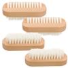 SOLUSTRE 4Pcs Wooden Manicure Brush Dual-sided Bristle Nail Hand Scrub for Men Women Portable Nail Art and Pet Paw Cleaning Random Color view 1