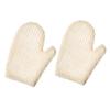 LOORGVEL 2pcs Natural Sisal Bath Gloves Exfoliating Mitts Body Scrubber for Deep Cleansing Shower Use Skin-friendly Woven Texture for Smooth Soft Healthy Skin for Back Neck Shoulder view 1