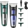 YHNNH Men's Professional Hair Clippers, Cordless/Wired Illuminated Trimmers, Electric Rechargeable Hair Clippers(Blue) view 4