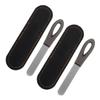 Cabilock 2 Sets Stainless Steel Double Sided Nail Files with Anti-Slip Handle Portable Nail Shapers for Manicure and Travel Easy to Clean with Protective Case view 1