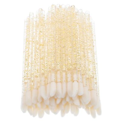 Healvian 100 Pcs Disposable Lipstick Applicator Wands Crystal Design Soft and Skin-friendly Makeup Brushes for Professional and Personal Lip Gloss and Balm Application