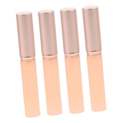 Cabilock 4 Pcs Soft Silicone Lip Brush with Cover Gentle Round-head Applicators for Lipstick Lip Concealer Portable Makeup Brushes for Travel and Daily Use
