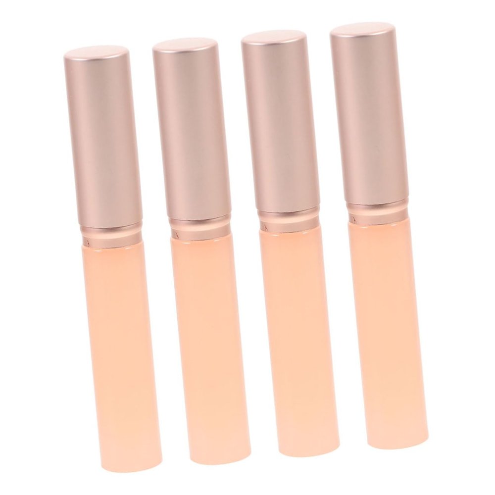 Cabilock 4 Pcs Soft Silicone Lip Brush with Cover Gentle Round-head Applicators for Lipstick Lip Concealer Portable Makeup Brushes for Travel and Daily Use