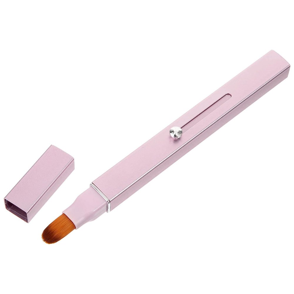 LOORGVEL Dual-ended Lip Brush with Ergonomic Handle Compact Portable Lipstick and Lip Gloss Applicator for Precise Makeup Touch-ups Travel-friendly Small Concealer Brush