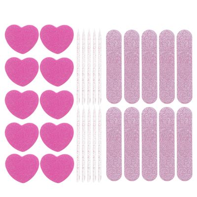 Beaupretty 10 Sets Women Nail Tools Kit with Sponge Nail File Pedicure Files Amp Polishing Strips Lightweight DIY Manicure Care Grooming Kit and Salon Use