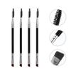 SHERCHPRY 6Pcs Double Ended Eyebrow and Eyelash Makeup Brushes for Defined Brows Multi-functional Professional Eye Brow Tools Black Suitable for All Skill Levels and Daily Use view 2