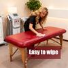 32" Wide Massage Table Cover|100% PU,Massage Table Cover Protector|Wipeable, Reusable & Waterproof Vinyl Massage Table Cover for Square Massage Tables(Dark Red,80cm,1Pack view 3