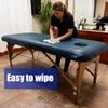 Yoquare 28 Inches Wide Vinyl Massage Table Cover with Face Hole | 100% PU Massage Table Cover Protector | Wipeable, Reusable & Waterproof Vinyl Cover for Square Massage Tables Dark Blue,70cm,1Pack view 3