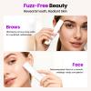Electric Sonic Face Razor Tool for Women with 10 Replacement Blades, 3 Adjustable Speeds, Gentle Peach Fuzz Remover for Face Exfoliation and Hair,Built-in LED Light Dermaplane Razor Eyebrow Trimmer view 2