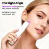 Electric Sonic Face Razor Tool for Women with 10 Replacement Blades, 3 Adjustable Speeds, Gentle Peach Fuzz Remover for Face Exfoliation and Hair,Built-in LED Light Dermaplane Razor Eyebrow Trimmer view 4