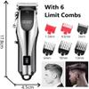 YHNNH Men's Hair Clipper, Beard Trimmer, Wireless Charging Professional Hair Clipper, Adjustable Cutting Rod, LCD Display. view 4