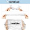 100pk Disposable Shower Caps LARGE SIZE 50cm/20in Unisex Plastic Hair Caps for Deep Conditioning Shower Cap Reusable Waterproof for Women Men Thin Design view 3