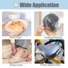 100pk Disposable Shower Caps LARGE SIZE 50cm/20in Unisex Plastic Hair Caps for Deep Conditioning Shower Cap Reusable Waterproof for Women Men Thin Design view 4