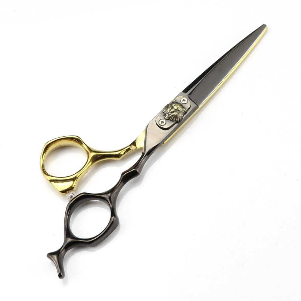 Professional Hair Cutting Shears, 6 INCH Professional Steel Tiger Decoration Hair Scissors Haircut thinning Barber Tools Hair Cutting Shears Hairdressing Scissors (Cutting