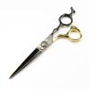 Professional Hair Cutting Shears, 6 INCH Professional Steel Tiger Decoration Hair Scissors Haircut thinning Barber Tools Hair Cutting Shears Hairdressing Scissors (Cutting view 2