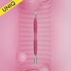 Staleks PRO Manicure Pusher with Silicone Handle Gummy UNIQ 10 TYPE 4.2  Narrow Rounded Pusher + Bent Blade (Professional Dual-Ended Cuticle Pusher) view 3