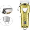 YHNNH Men's Professional Hair Clipper, All-Metal Beard Trimmer, Rechargeable Electric Hair Clipper.(Gold) view 4