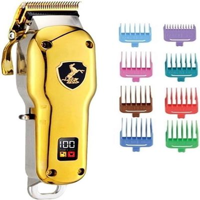 YHNNH Men's Hair Clipper, All-Metal Casing, Corded/Wireless Dual-use, Professional Beard Trimmer, Electric Rechargeable Hair Clipper.