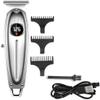 YHNNH Men's Hair Clippers, Professional Beard Trimmers, All-Metal Electric Beard Trimmers, Rechargeable Electric Hair Clippers(Silver) view 1