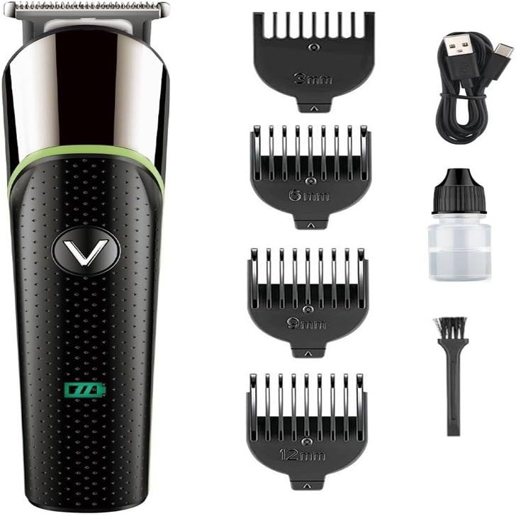 YHNNH Professional Hair Clipper, Rechargeable Cordless Men's Hair Clipper, Portable Electric Trimmer