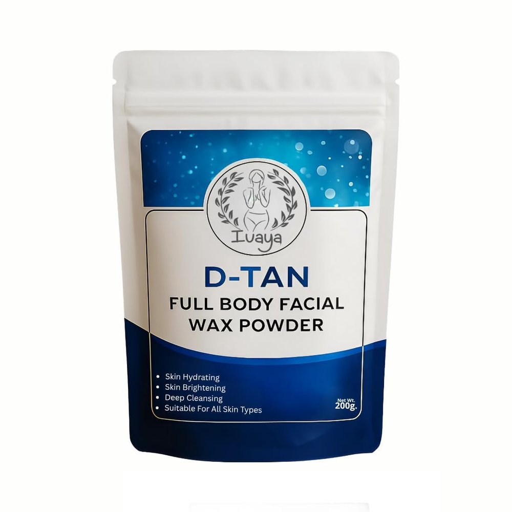 Full Body Wax Powder for Women and Men - 5 Minutes Painless Herbal Wax Powder for Hair Removal | Easy to Use at Home, No Chemicals - No Irritation (200g) (200g, D-Tan)