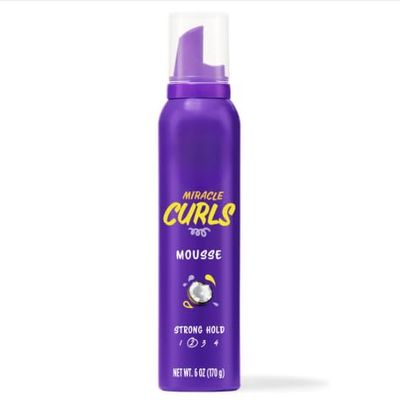 Au-ssie Miracle Curls Styling Mousse with Coconut & Jojoba Oil, for Curly Hair, Unisex 6.0 fl oz