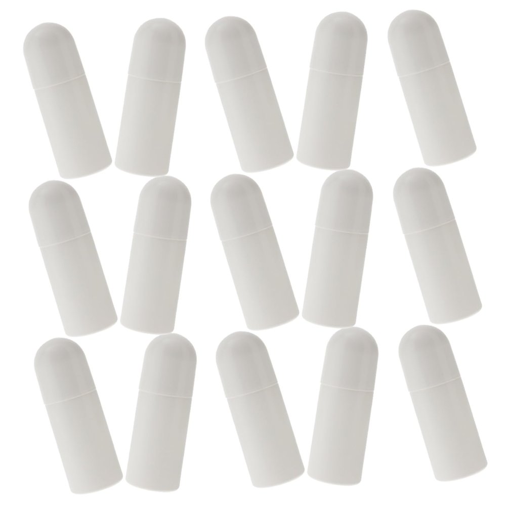 SOIMISS 15pcs 50ml Roller Ball Bottles Plastic Refillable for Oils