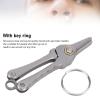 AYNEFY Alloy Nose Hair Scissors, Mini Keychain Trimmer Multipurpose Mustache Eyebrow Sideburn Eyelash Trimmer, Portable Keyring Design for Men and Women view 2