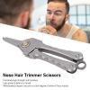 AYNEFY Alloy Nose Hair Scissors, Mini Keychain Trimmer Multipurpose Mustache Eyebrow Sideburn Eyelash Trimmer, Portable Keyring Design for Men and Women view 3