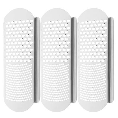 COOPHYA 3pcs Foot File Stainless Steel Heel Exfoliating Tool Dead Skin Remover Callus Scraper Ergonomic Foot Scrubber and Cracked Heel Care