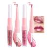evpct 2Pcs Pink Red Hot Pink Metallic Glitter Lip Liner and Lipstick Combo, Shimmery Lip Gloss Stain Set Makeup for Women Long Lasting Waterproof 24, Metallic Shimmer Iridescent Glossy Liquid Lipstick view 1