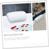 CIMAXIC Tub Pillow with Suction Cups for Neck and Back Support Non-Slip Breathable Bath Cushion for Spa and Bathtub Relaxation White Headrest Suitable for Bathroom Tubs view 4