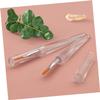 Beaupretty 20Pcs Makeup Lip Brush with Handle Soft Man-made Fiber Applicators for Lipstick and Eyeshadow Tube Portable Transparent Crystal Rod Design view 2