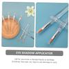 Beaupretty 20Pcs Makeup Lip Brush with Handle Soft Man-made Fiber Applicators for Lipstick and Eyeshadow Tube Portable Transparent Crystal Rod Design view 4